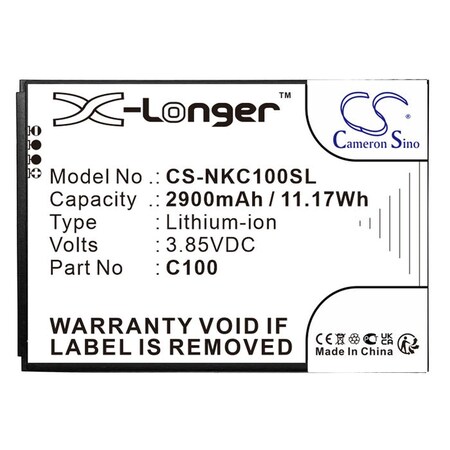 Bsc Preferred Nokia N152DL TA-1520 C100 C100 2022 Mobile Phone Replacement Battery CS-NKC100SL